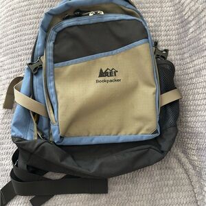 REI Kids Backpack Blue and Tan